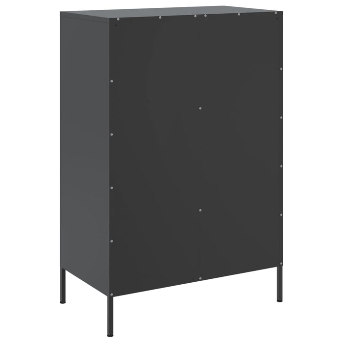 Credenza Nera 68x39x101,5 cm in Acciaio 843102