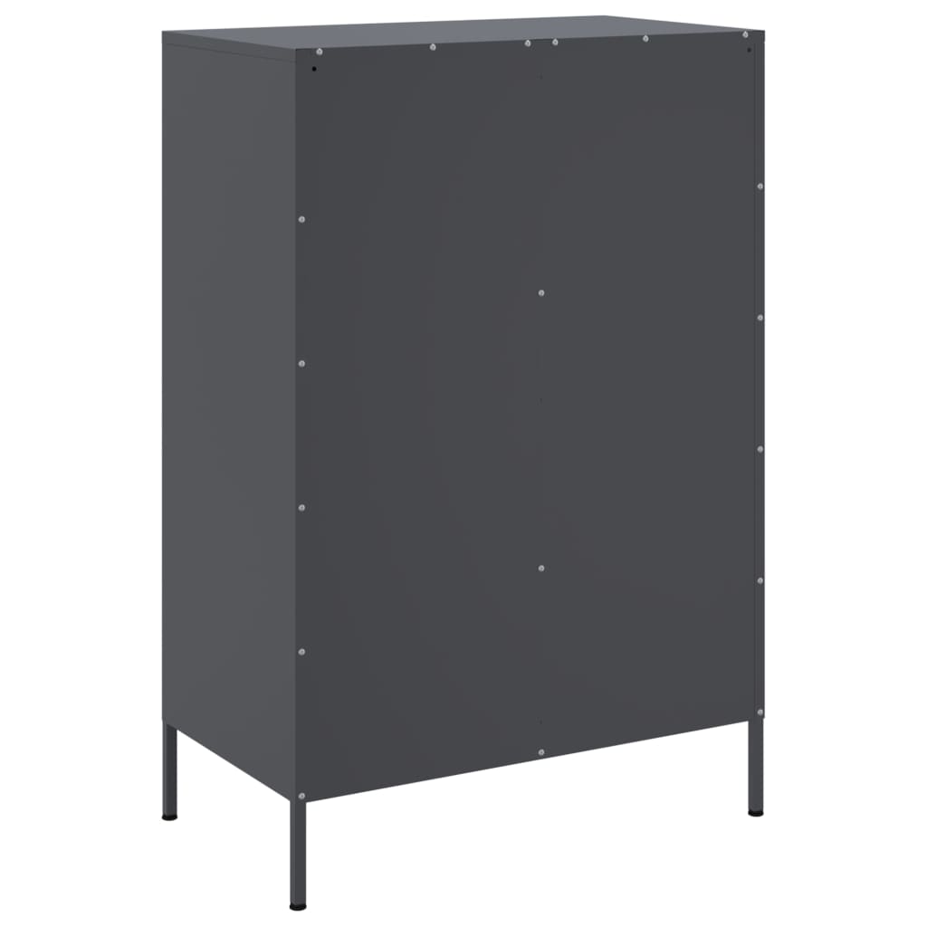 vidaXL Credenza Antracite 68x39x101,5 cm Acciaio