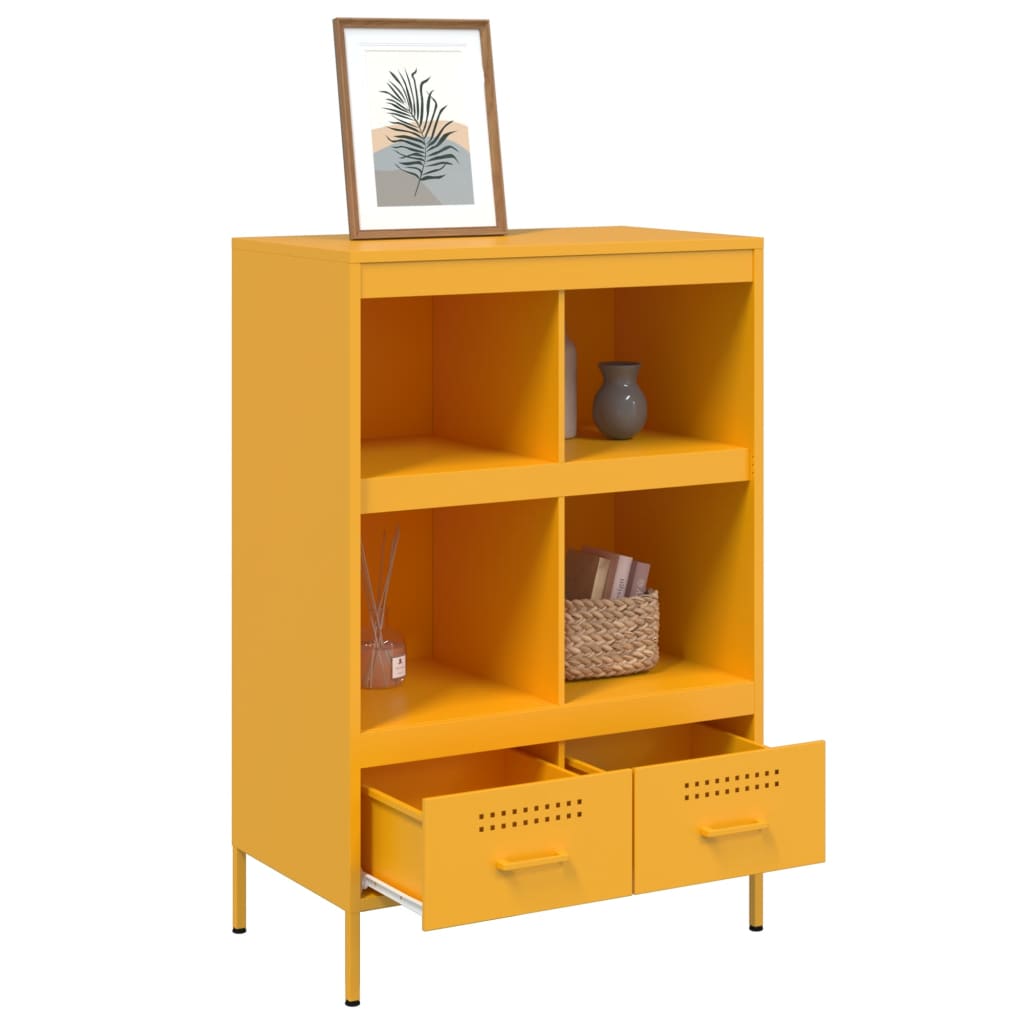Credenza Giallo Senape 68x39x101,5 cm in Acciaio 843105