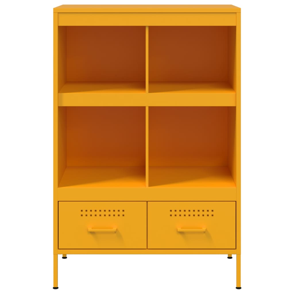 Credenza Giallo Senape 68x39x101,5 cm in Acciaio 843105