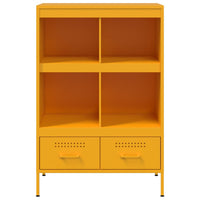 vidaXL Credenza Giallo Senape 68x39x101,5 cm in Acciaio