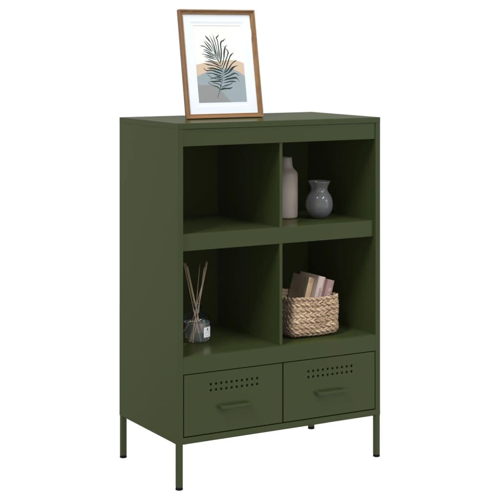 Credenza Verde Oliva 68x39x101,5 cm in Acciaio 843106