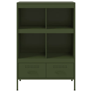 vidaXL Credenza Verde Oliva 68x39x101,5 cm in Acciaio