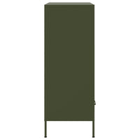 vidaXL Credenza Verde Oliva 68x39x101,5 cm in Acciaio