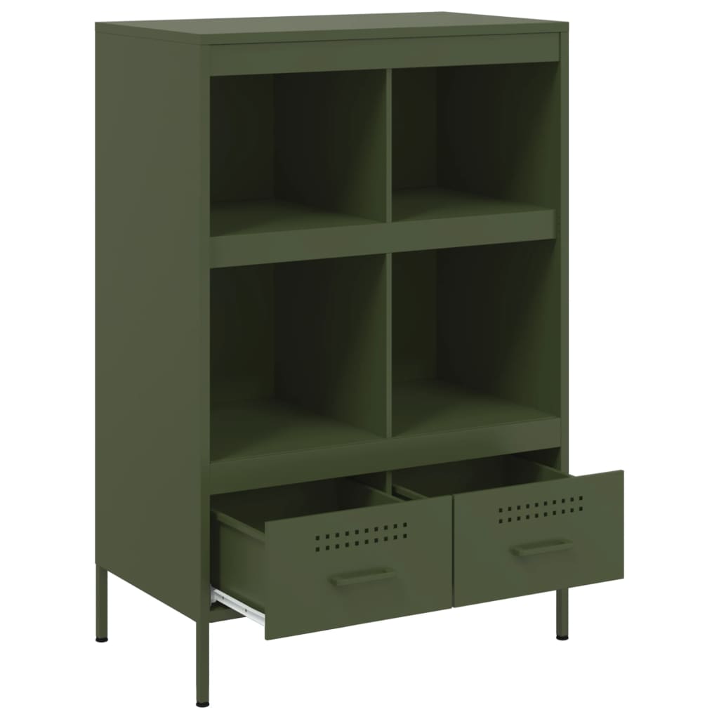 Credenza Verde Oliva 68x39x101,5 cm in Acciaio 843106