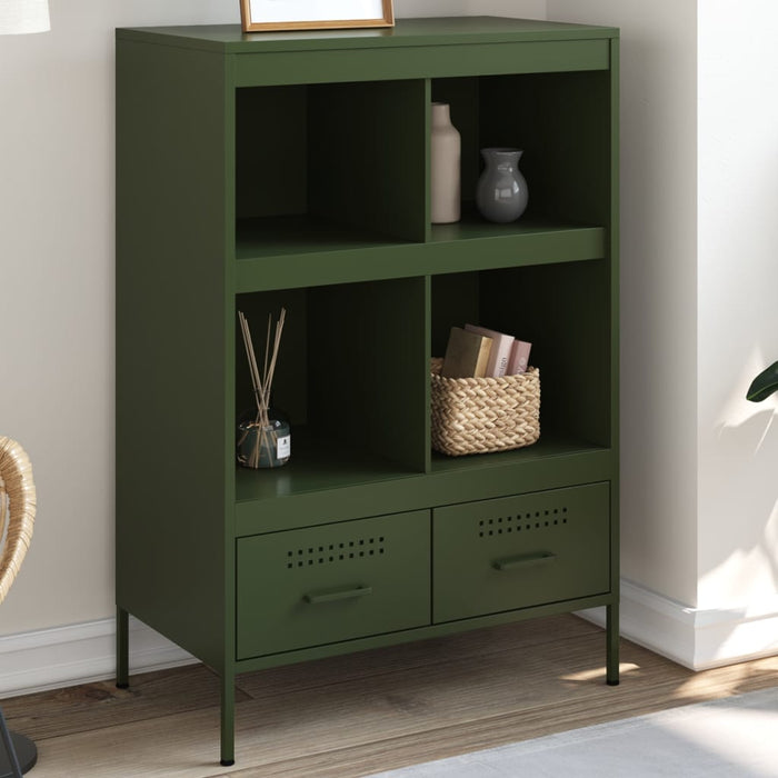 Credenza Verde Oliva 68x39x101,5 cm in Acciaio 843106
