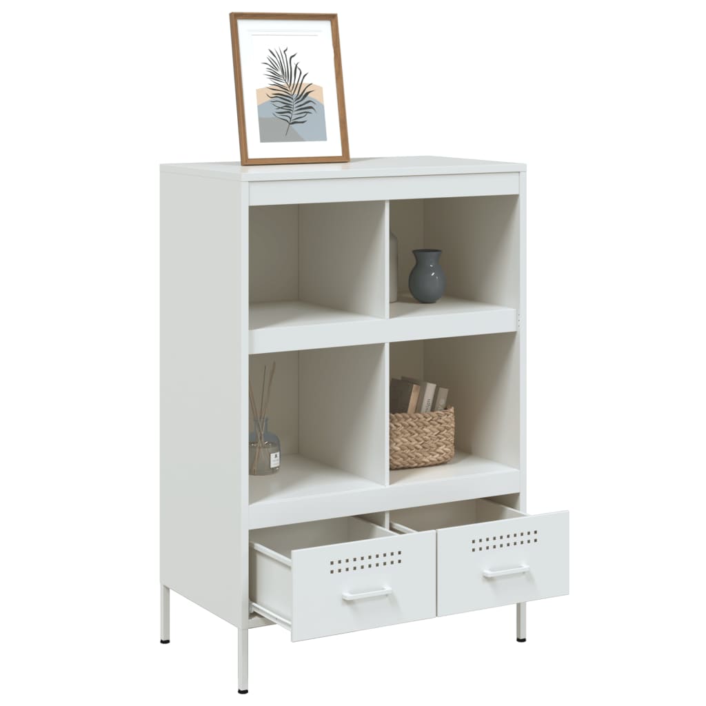 Credenza Bianca 68x39x101,5 cm in Acciaio 843107