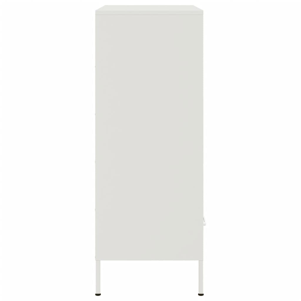 vidaXL Credenza Bianca 68x39x101,5 cm in Acciaio