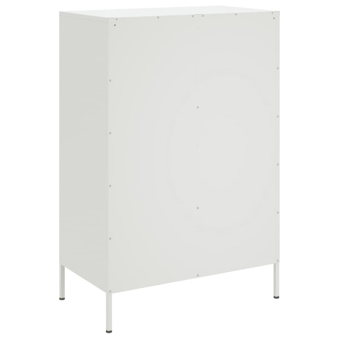 Credenza Bianca 68x39x101,5 cm in Acciaio 843107