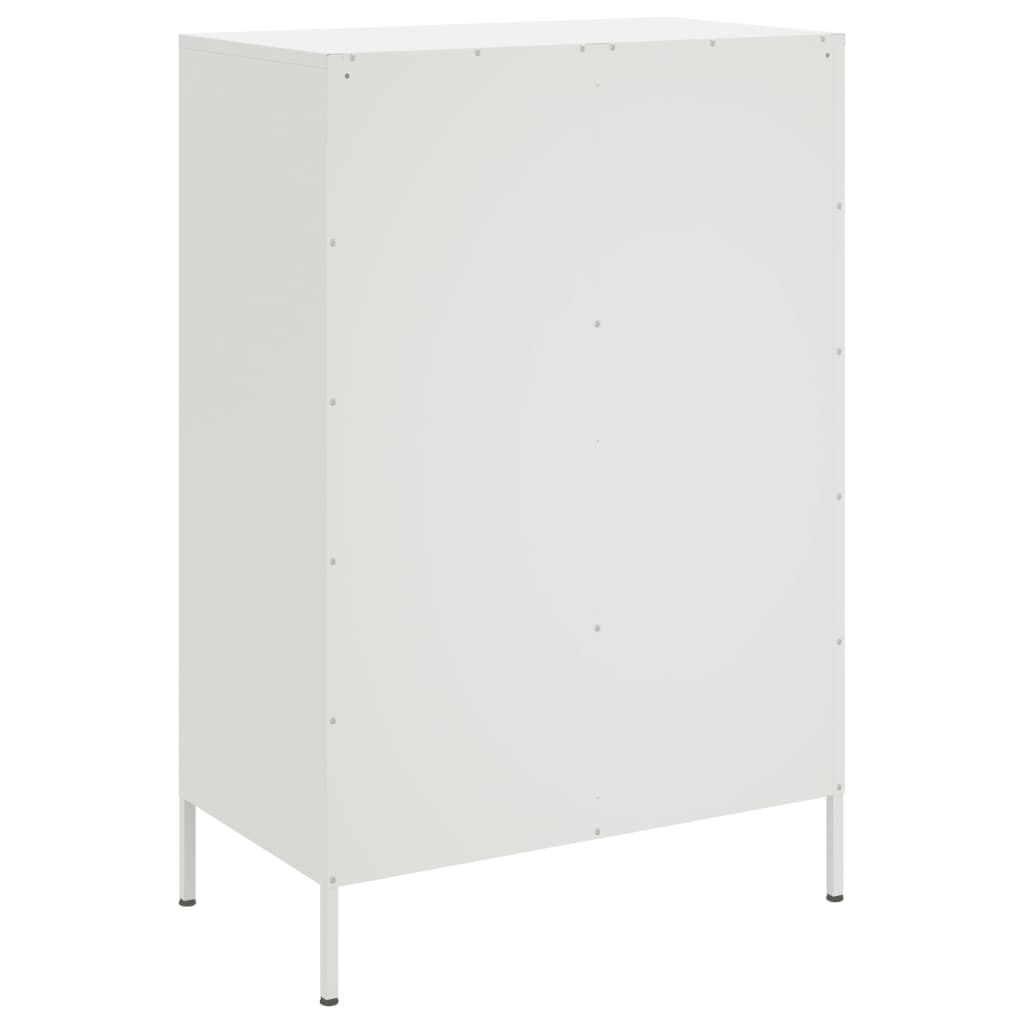 vidaXL Credenza Bianca 68x39x101,5 cm in Acciaio