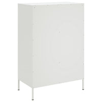 vidaXL Credenza Bianca 68x39x101,5 cm in Acciaio