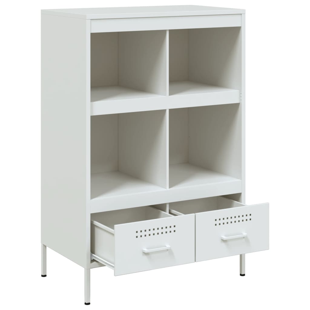 Credenza Bianca 68x39x101,5 cm in Acciaio 843107