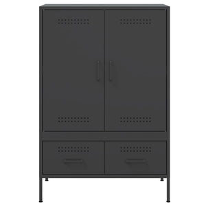 Credenza Nera 68x39x101,5 cm in Acciaio 843108