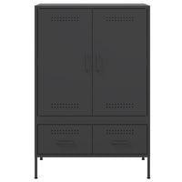 Credenza-Buffet-Armadio da cucina Nera 68x39x101,5 cm in Acciaio 399547