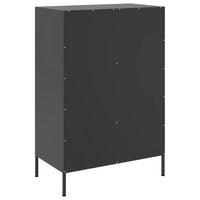 Credenza Nera 68x39x101,5 cm in Acciaio 843108