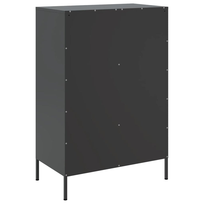 Credenza Nera 68x39x101,5 cm in Acciaio 843108