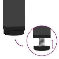 Credenza Nera 68x39x101,5 cm in Acciaio 843108