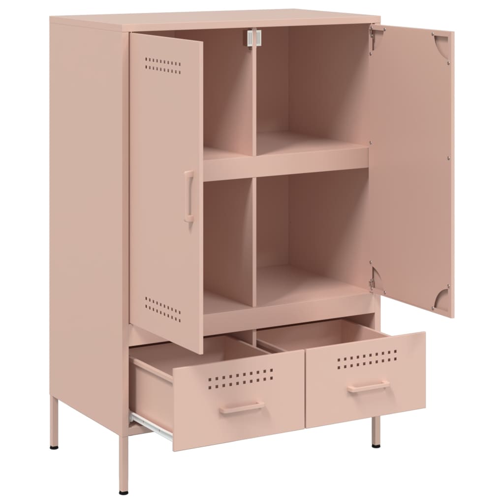 Credenza-Buffet-Armadio da cucina Rosa 68x39x101,5 cm in Acciaio 563488