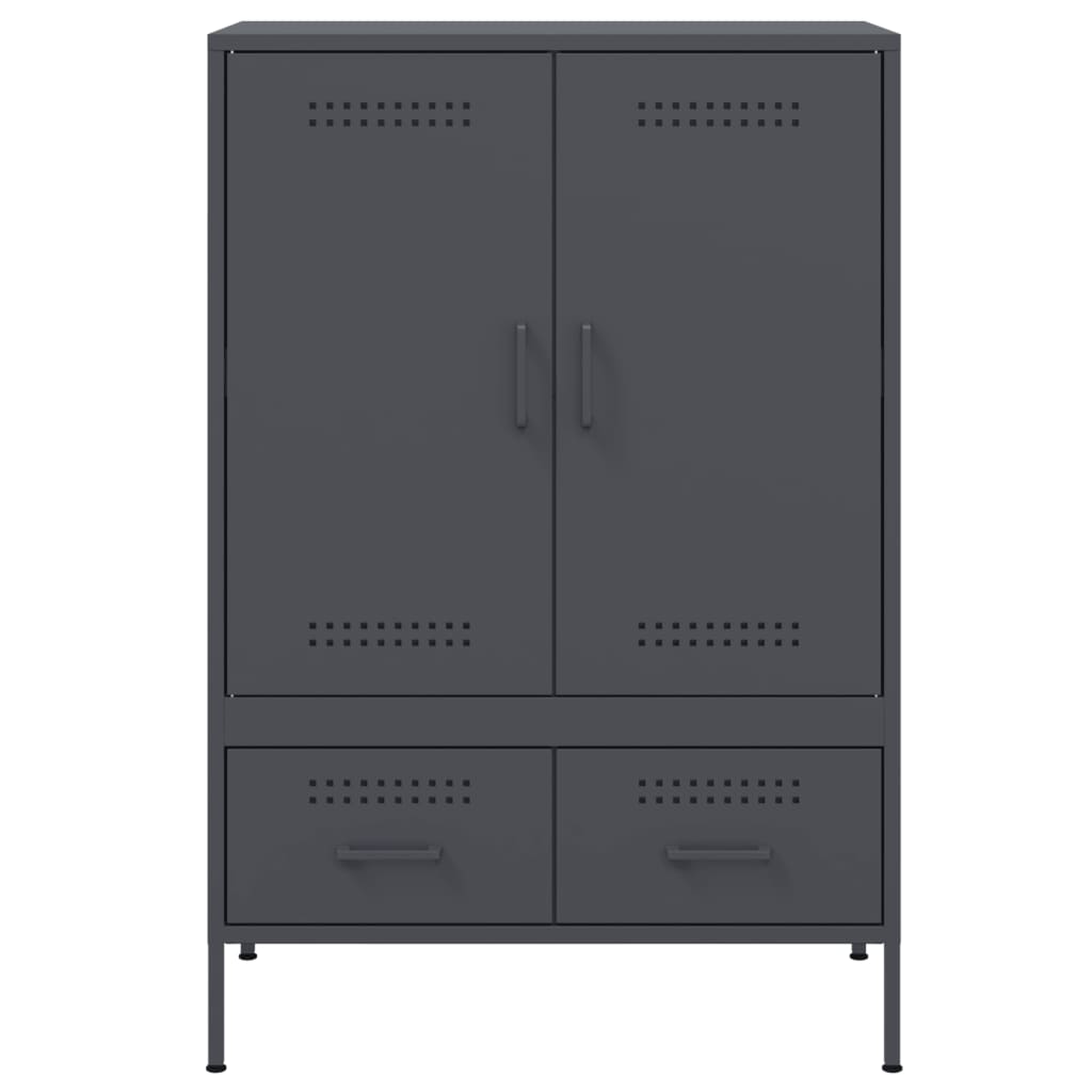 Credenza-Buffet-Armadio da cucina Antracite 68x39x101,5 cm Acciaio 310970