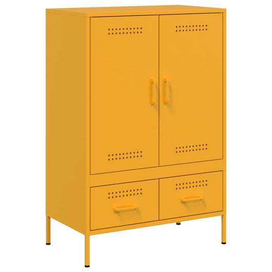 Credenza Giallo Senape 68x39x101,5 cm in Acciaio 843111