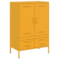 vidaXL Credenza Giallo Senape 68x39x101,5 cm in Acciaio