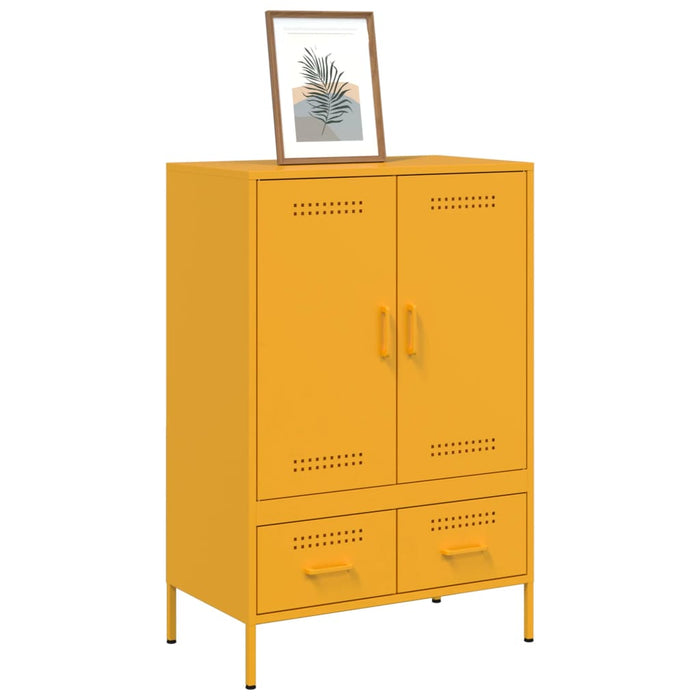 Credenza Giallo Senape 68x39x101,5 cm in Acciaio 843111