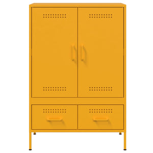 vidaXL Credenza Giallo Senape 68x39x101,5 cm in Acciaio