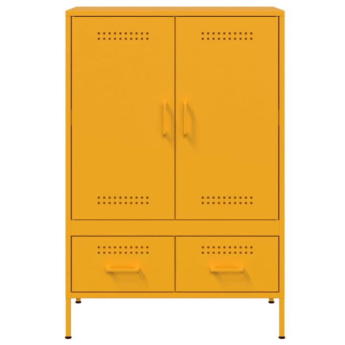 vidaXL Credenza Giallo Senape 68x39x101,5 cm in Acciaio