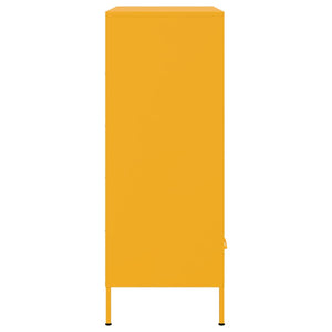 vidaXL Credenza Giallo Senape 68x39x101,5 cm in Acciaio