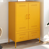 Credenza Giallo Senape 68x39x101,5 cm in Acciaio 843111