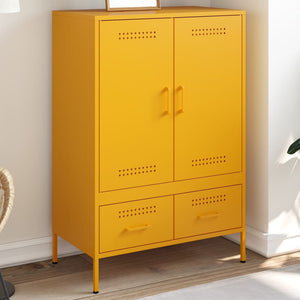 Credenza Giallo Senape 68x39x101,5 cm in Acciaio 843111