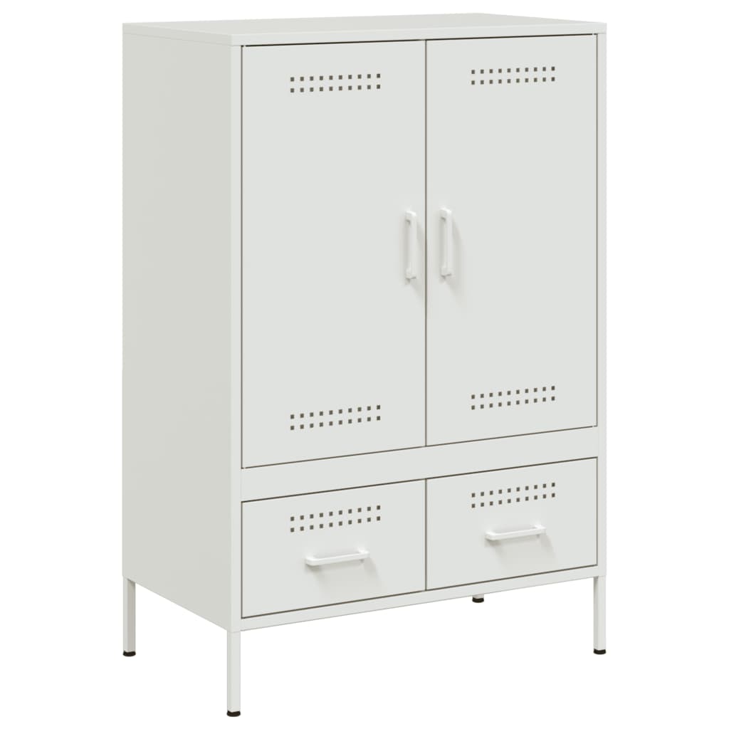 Credenza Bianca 68x39x101,5 cm in Acciaio 843113