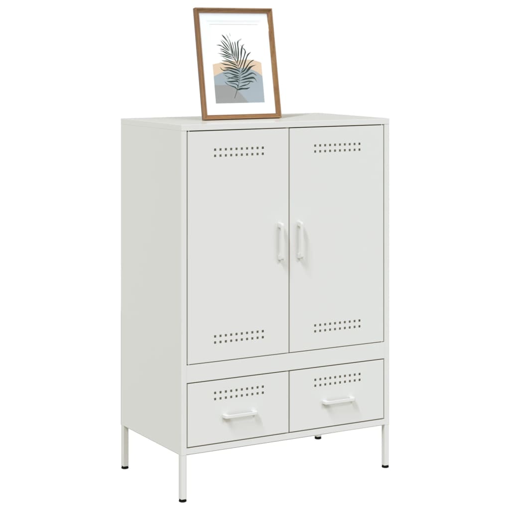 Credenza Bianca 68x39x101,5 cm in Acciaio 843113