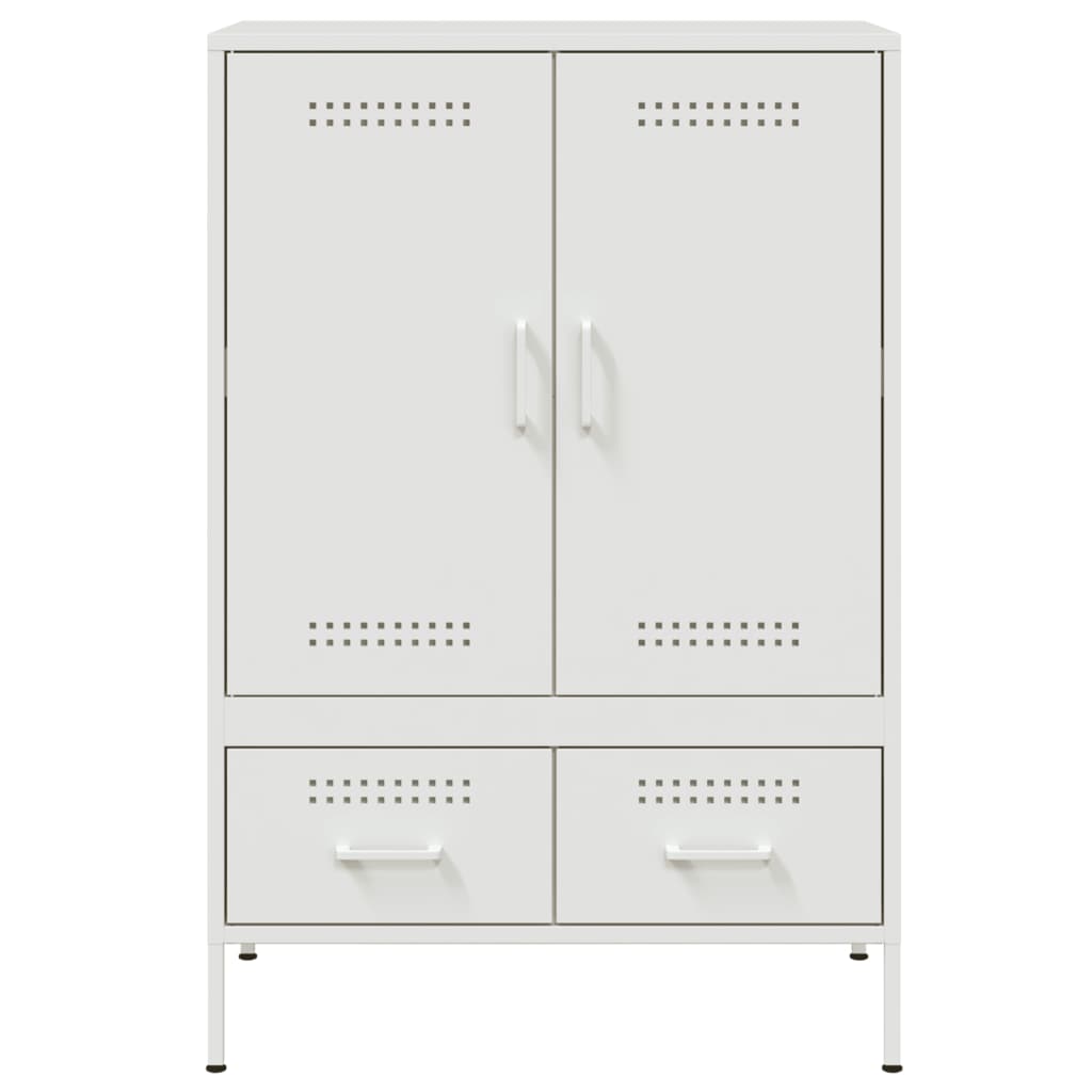vidaXL Credenza Bianca 68x39x101,5 cm in Acciaio
