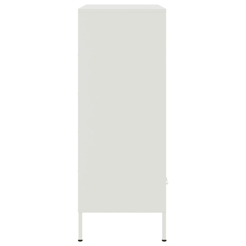 Credenza Bianca 68x39x101,5 cm in Acciaio 843113