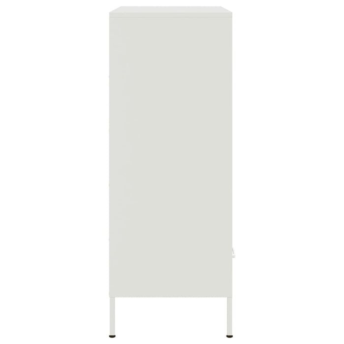 Credenza Bianca 68x39x101,5 cm in Acciaio 843113