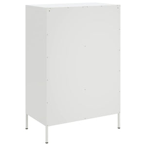 vidaXL Credenza Bianca 68x39x101,5 cm in Acciaio