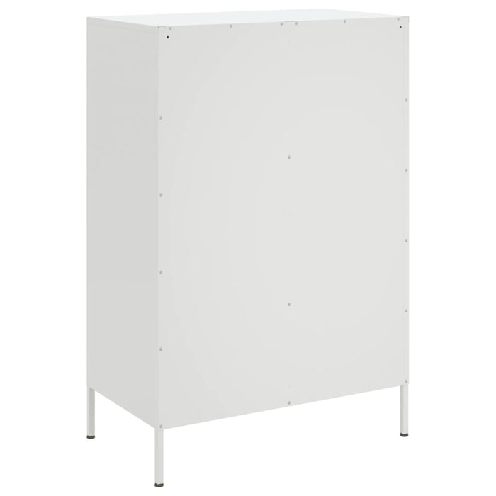 vidaXL Credenza Bianca 68x39x101,5 cm in Acciaio
