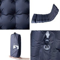 Materasso Campeggio Autogonfiabile con Cuscini 1 Persona Grigio 4007094