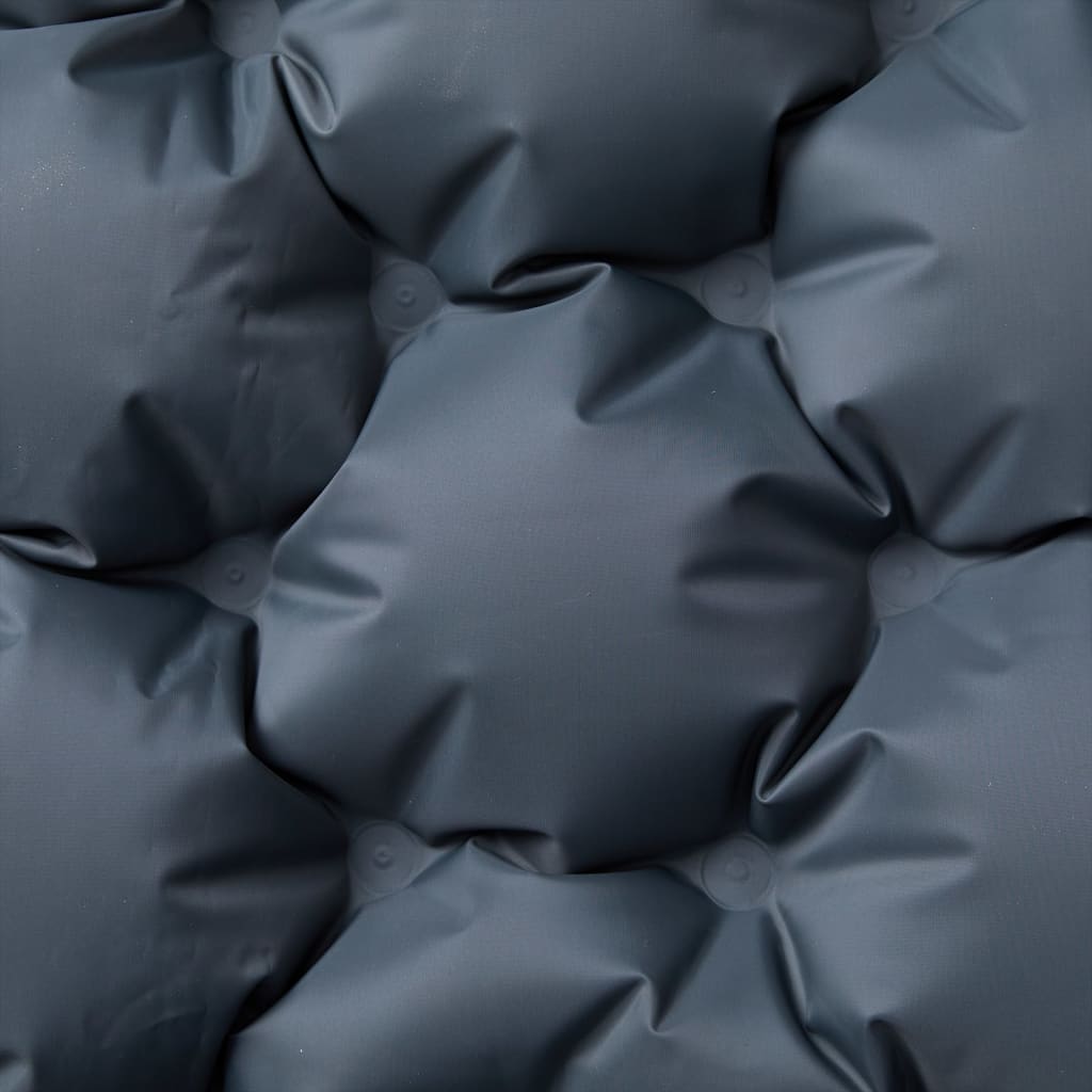 Materasso Campeggio Autogonfiabile con Cuscini 2 Persone Grigio 4007099