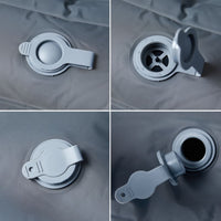 Materasso Campeggio Autogonfiabile con Cuscini 2 Persone Grigio 4007099