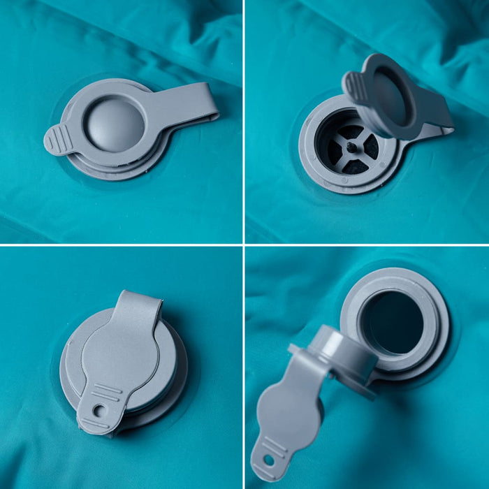 Materasso da Campeggio Autogonfiabile con Cuscini 2 Persone Blu 4007101