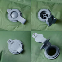 Materasso Campeggio Autogonfiabile con Cuscini 2 Persone Verde 4007102