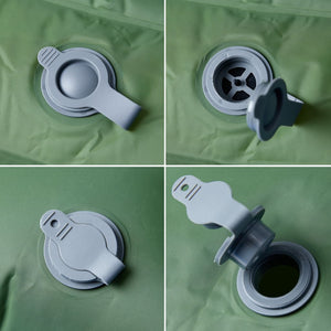 Materasso Campeggio Autogonfiabile con Cuscini 2 Persone Verde 4007102