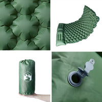 Materasso Campeggio Autogonfiabile con Cuscini 2 Persone Verde 4007102