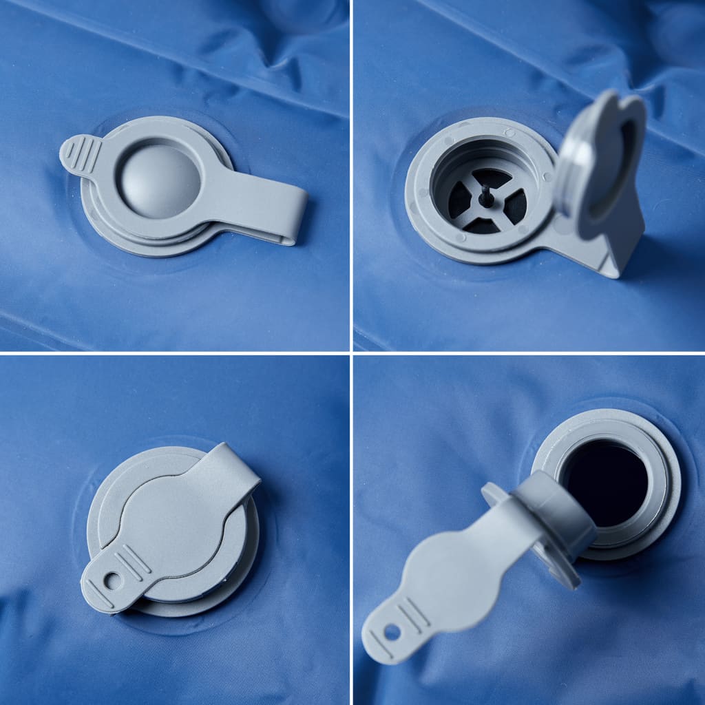 Materasso Campeggio Autogonfiabile Cuscini 2 Persone Blu Marino