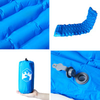 Materasso da Campeggio Autogonfiabile con Cuscini 1 Persona Blu 4007105