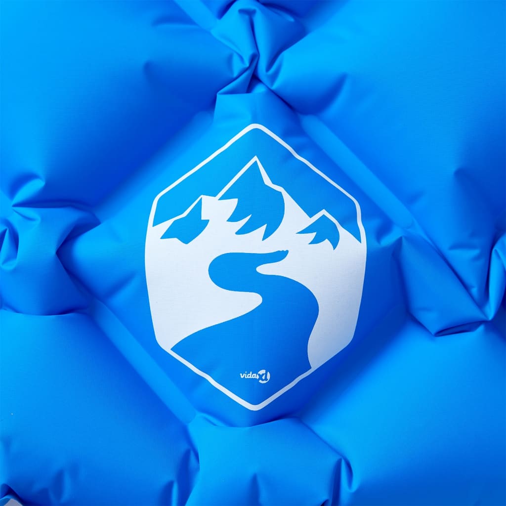 Materasso da Campeggio Gonfiabile con Cuscino 1 Persona Blu 4007110