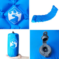 Materasso da Campeggio Gonfiabile con Cuscino 1 Persona Blu