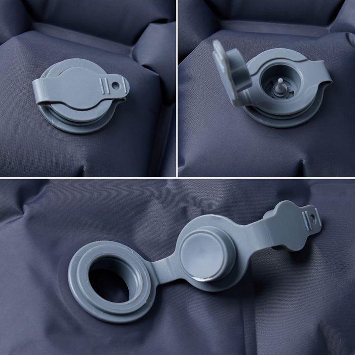 Materasso da Campeggio Gonfiabile 1 Persona Grigio 190x58x6 cm